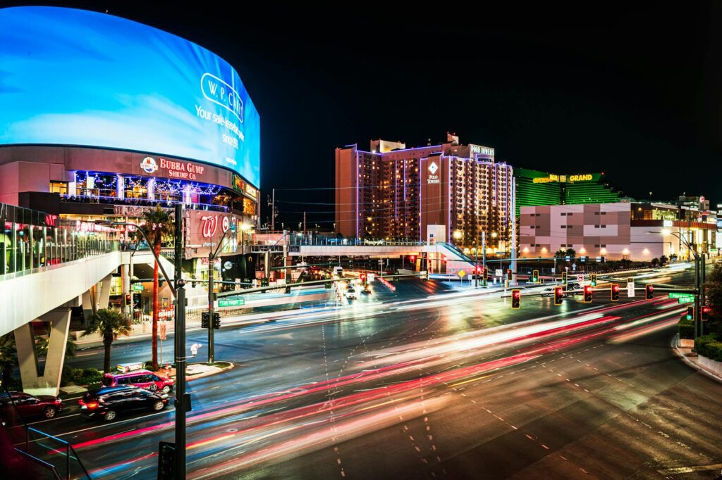 Image of a popular Las Vegas event with visible parking issues. — seasonal traffic violations Las Vegas