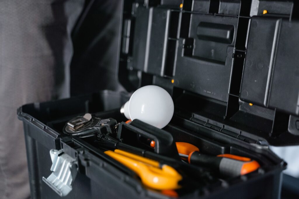 A close-up of a roadside assistance kit with essential tools. — emergency towing Las Vegas