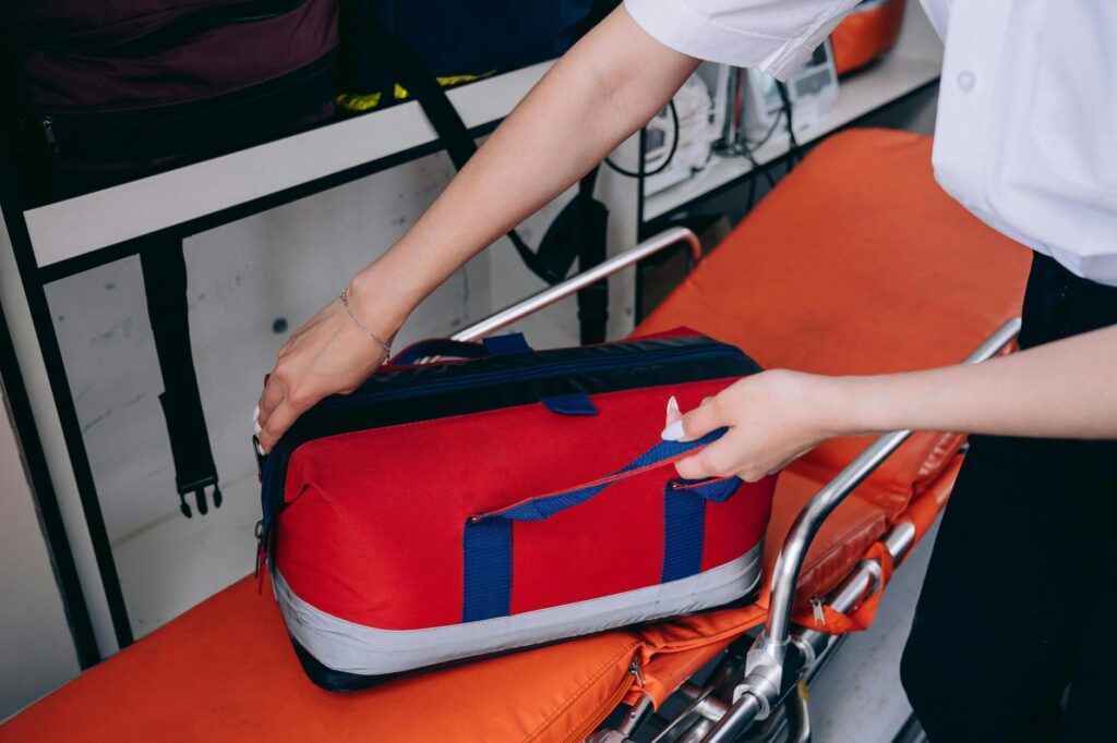 A safety kit placed inside a car, emphasizing the importance of preparedness. — car breakdown las vegas