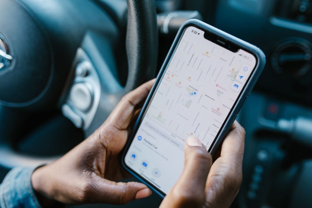 A customer checking reviews on a mobile device before choosing a towing service. — choose cheap towing service Las Vegas